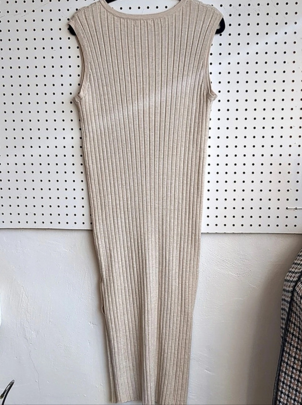 Mod Ref Ribbed Maxi Dress in Beige - Picture 2 of 3